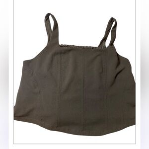 Maurices Black Smocked Cropped lined corset tank.  Size 3X.